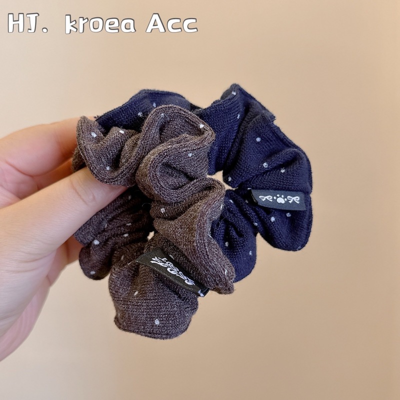 软糯波点大肠发圈蝴蝶结头绳皮筋扎发低马尾女简约扎头发饰女|undefined