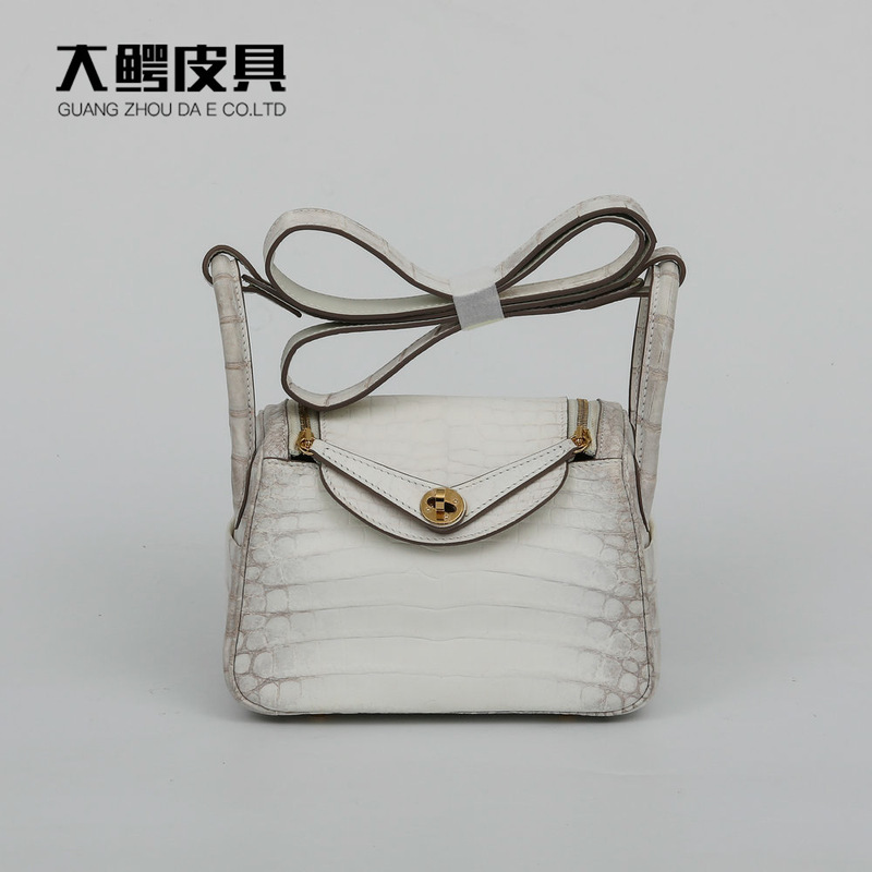 Crocodile Belly Women's Bag Genuine Leather Bag Fashion Lindi Bag Women's Shoulder Crossbody Bag Doctor Small Square Bag