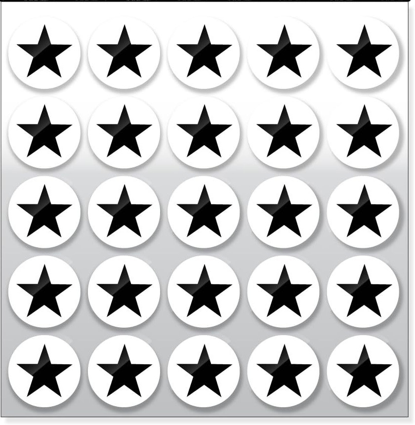 Pegatinas de casco deportivo de Amazon transparente estrella de cinco puntas pegatinas de coche calcomanías de gorra de béisbol se pueden personalizar image 8