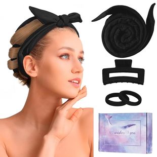 Cross-border new Amazon lazy non-hot hair curler cotton hair band hair curler hair big wave sleep gift box