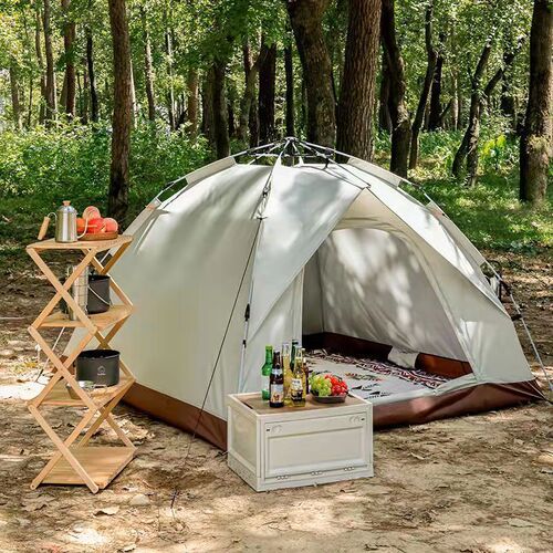 Outdoor tent camping complete set of outdoor camping family picnic travel sun protection folding shade portable automatic batch
