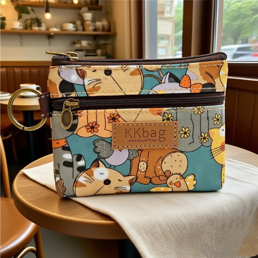 Coin Purse Xiaohua Cat-Green