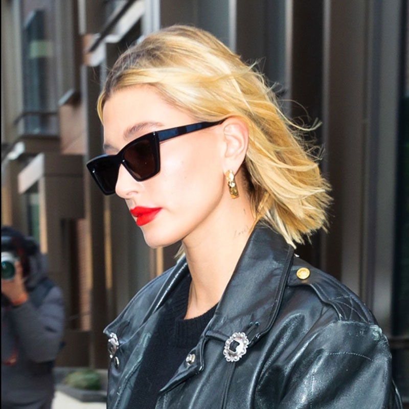 Haili mismo estilo CAT EYE sunglasses mujeres de alto grado cara grande que adelgaza Beat gafas de sol cuadradas europeas y americanas 97140