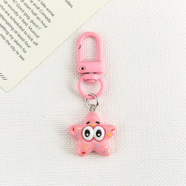 Cartoon cute keychain, pleated skirt