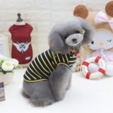 Одежда для любимой одежды для собак весна и лето тонкие кошки плюшевая собака одежда для домашней одежды дышащий полосатый жилет