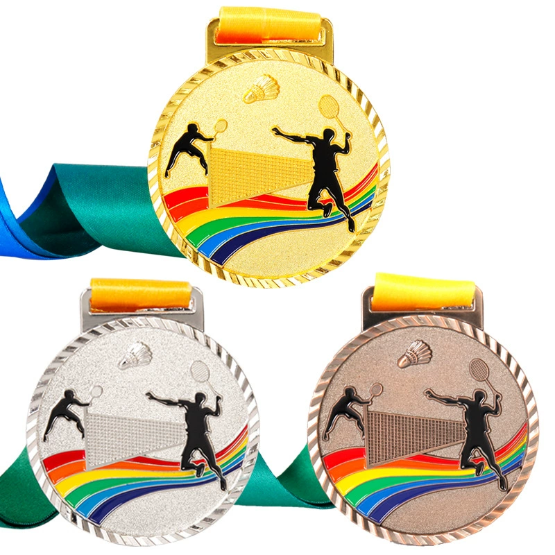 Бадминтон металлическая медаль Золото Серебро Медь изготовление Детская школа спортивная встреча честь конкурс список