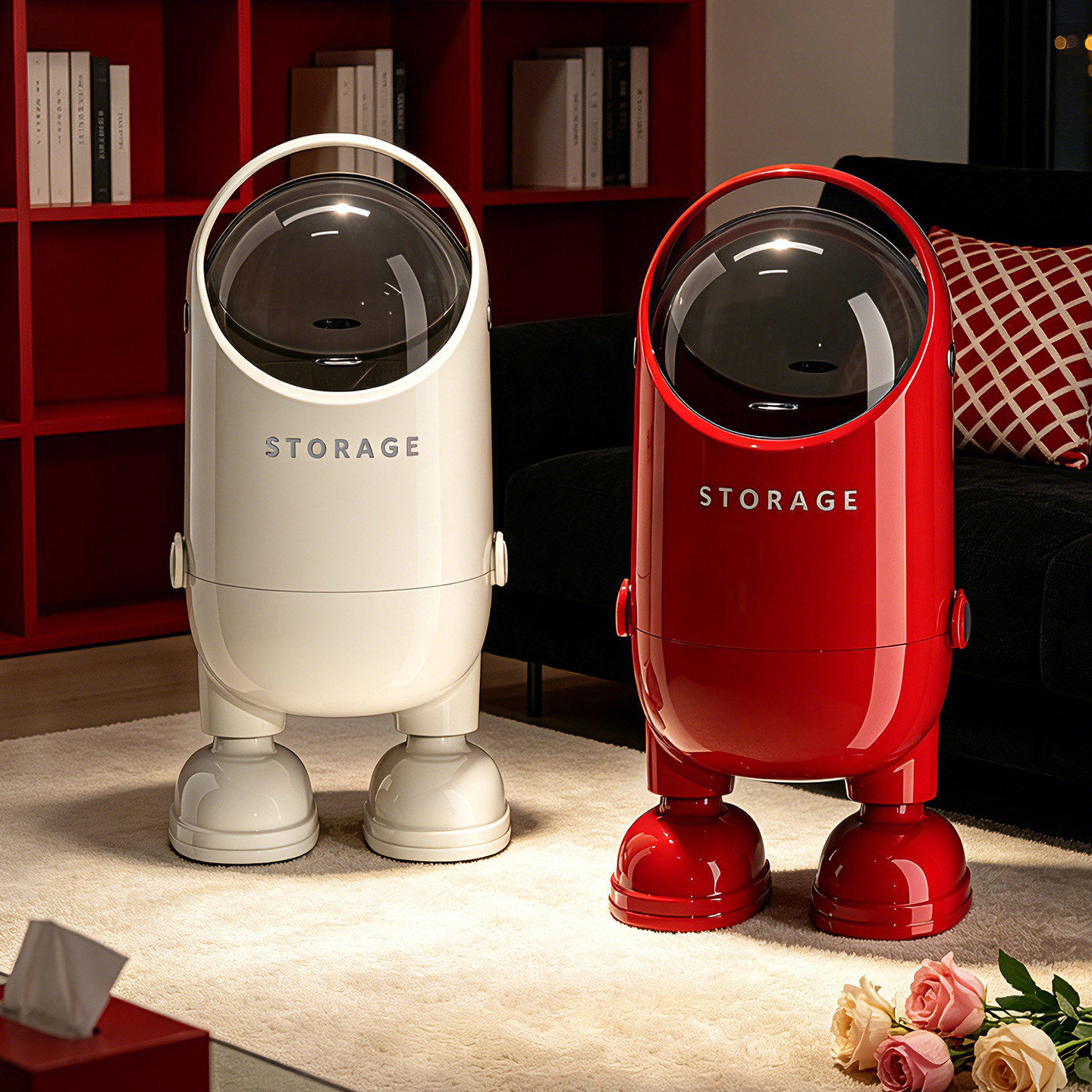 High quality garbage can for home use, creative storage system for living room