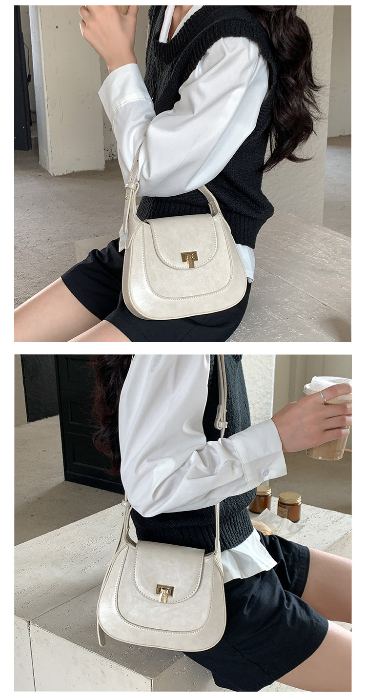 Version coréenne de la coque portable Meilad pour filles, housse à rabat avec boucle de niche, sac à bandoulière léger, sac à bandoulière en PU_voghion.com