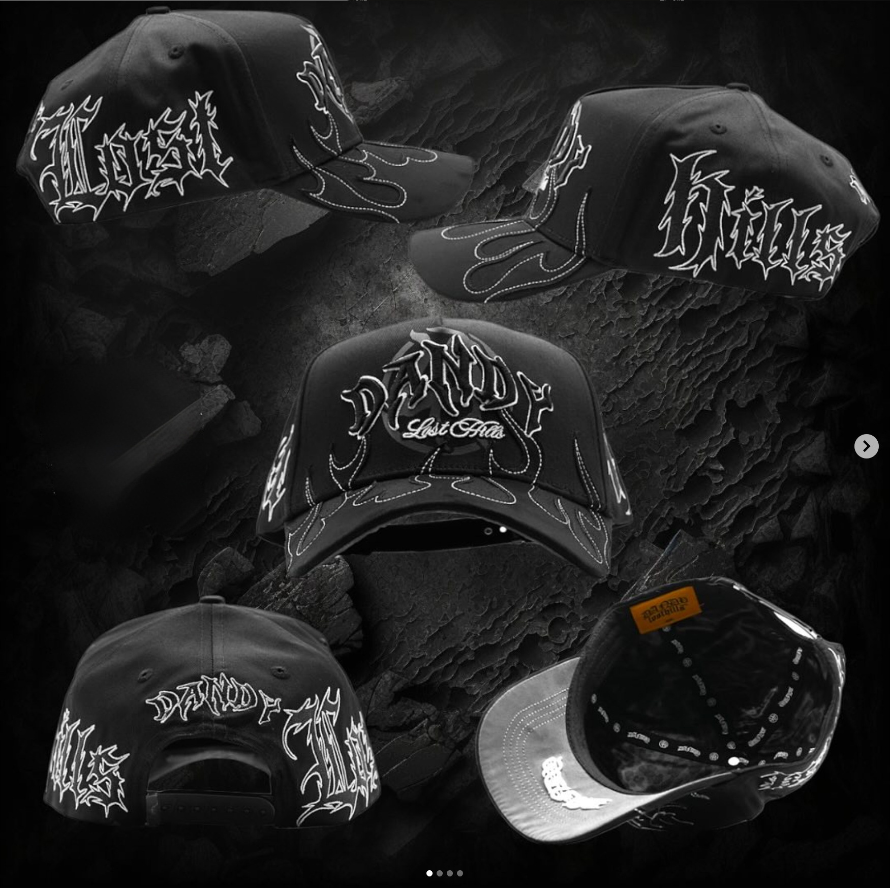 Aliexpress spot Dandy letras bordadas ajustables gorra de boca de pato borde curvo con taladro gorra de béisbol