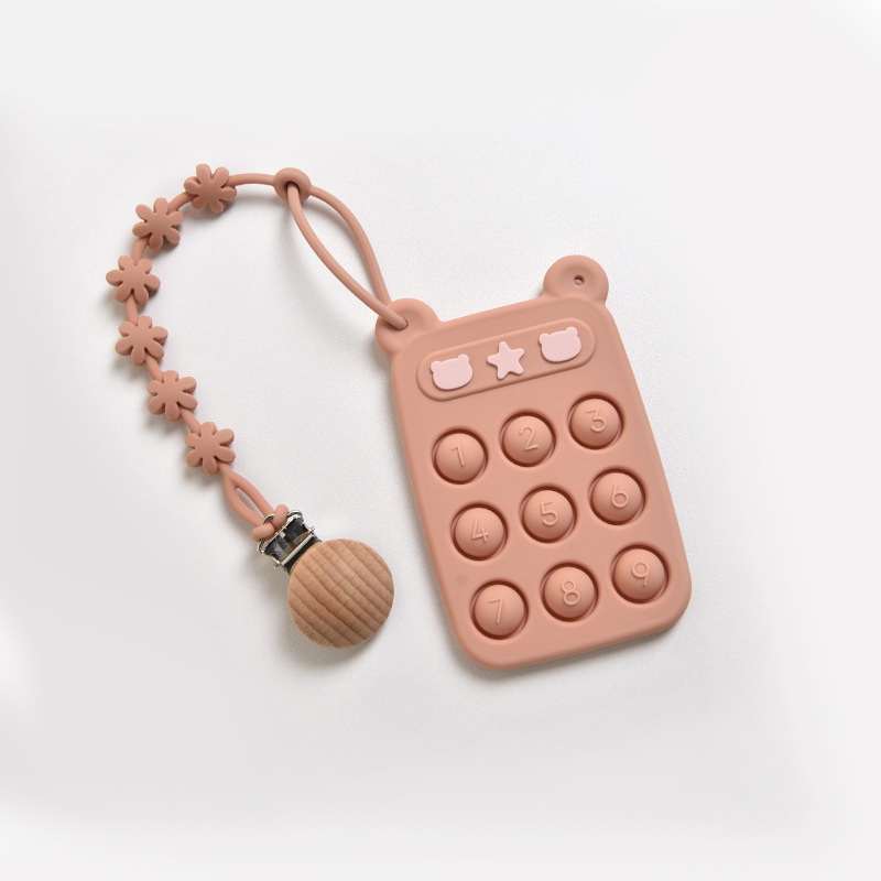 050 light orange press fun + flower anti-chain [with wooden clip]