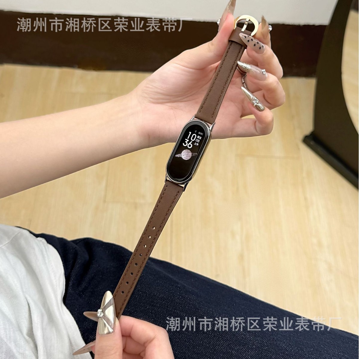 Suitable for Xiaomi Mi Band 8/9/10 Strap Thin Wrist Strap Redmi Watch5 Horseshoe Buckle Replacement Strap Classy Ins