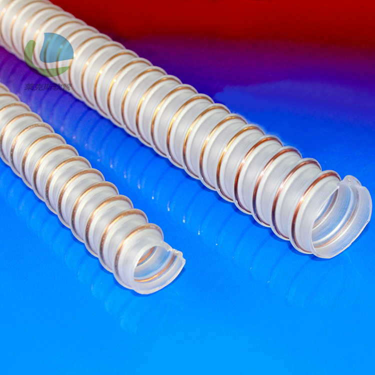 PU钢丝管粉体输送软管物料输送管1.5MM壁厚高耐磨软管