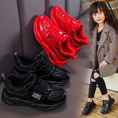 Children&#39;s shoes Help gym shoes spring and autumn soft sole Korean Edition Warm shoes girl Soft soled shoes CUHK student