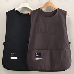 【代発】防水工装馬甲調節可能な肩式エプロンキッチン家庭用レストラン男女工