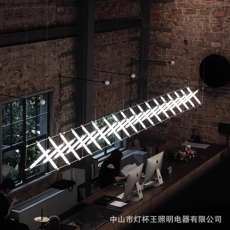 Minimalista tienda de ropa bar oficina combinación de lámparas Maza sala de té hotel lobby sala de estar cajero restaurante lámpara candelabrada