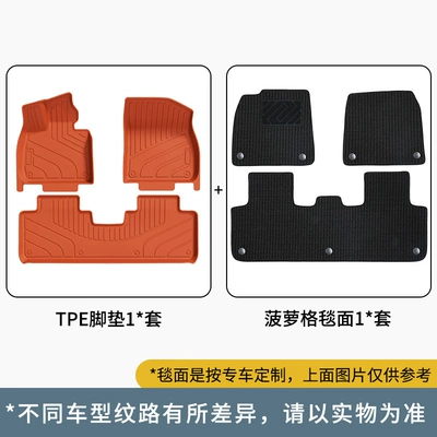 Universal Foot Pad: Mat, Tpe Trunk Mat Modification - ideal-orange-single-layer-foot-mat-pineapple-checkered-blanket-surface