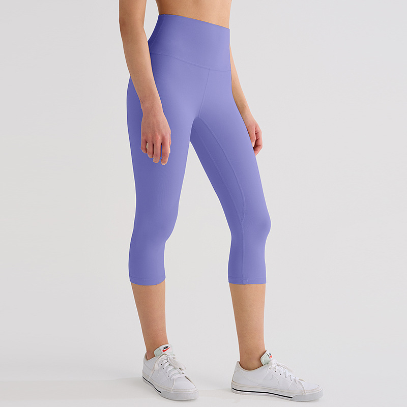 Pantalones de yoga lulu cepillados pantalones de fitness de cinco puntos para mujer sin línea de vergüenza pantalones cortos de ciclismo de tres puntos de cintura alta medias deportivas