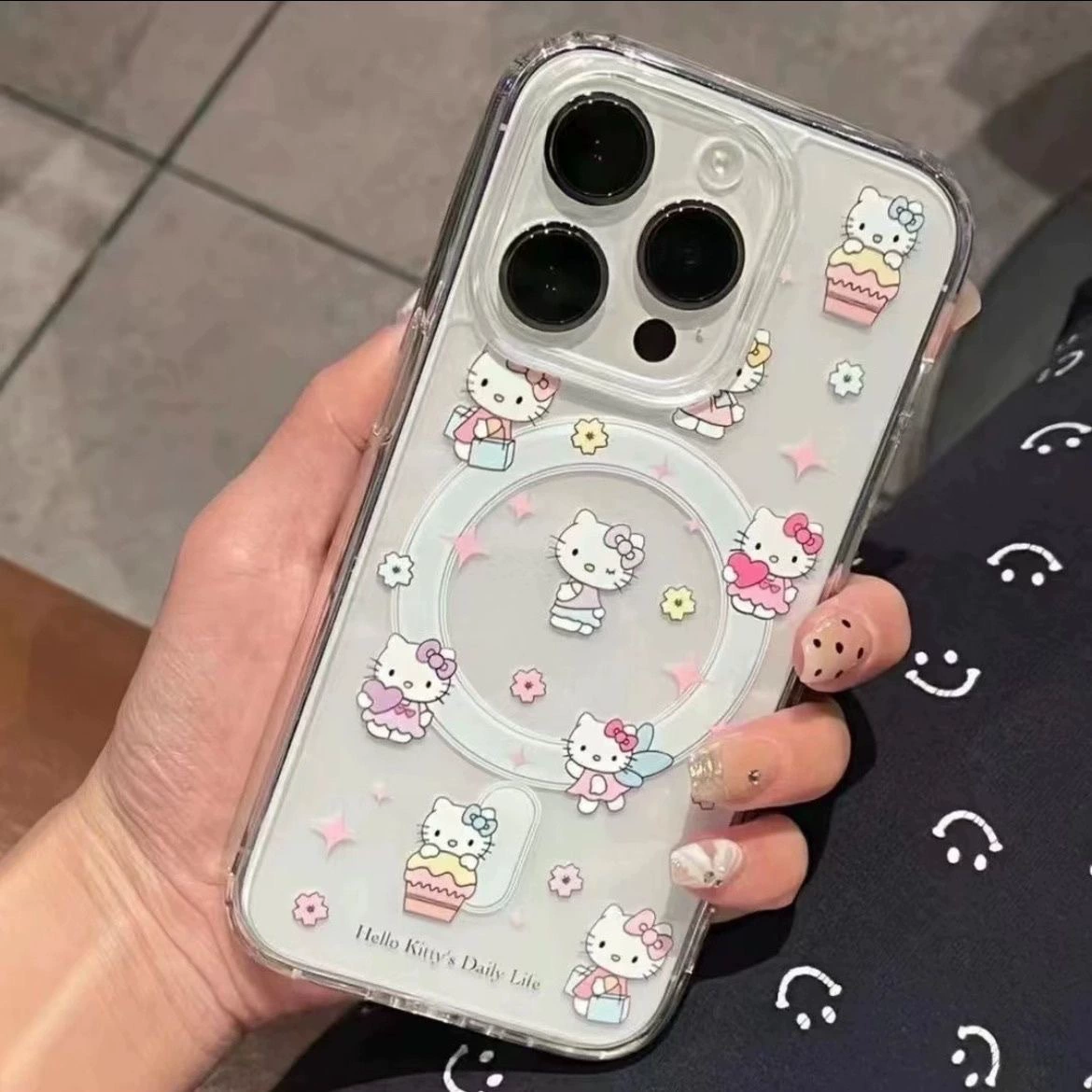Магнитный чехол для телефона Cartoon Cat Apple 15promax, прозрачный для PHONE14PLUS, Анти-падение 11, совместимый с XSMAX/8/7XR