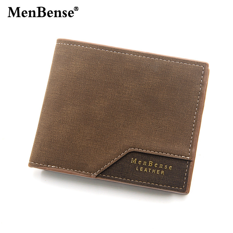 Cartera hombre coreano, estampado dorado, esmerilado