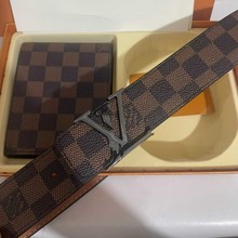 男士高端精品礼盒腰带皮带钱包组合两件套时尚百搭经典