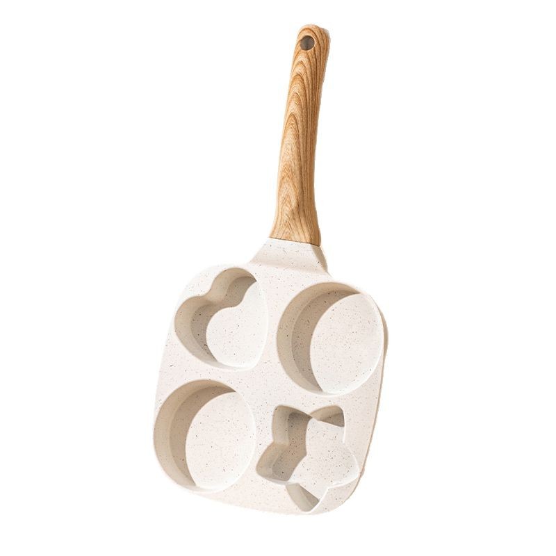 Huevo hamburguesa pan multifuncional casero pan de fritura plana de cuatro agujeros para fritar huevos artefacto de pan antiadherente pan de desayuno pan exclusivo transfronterizo