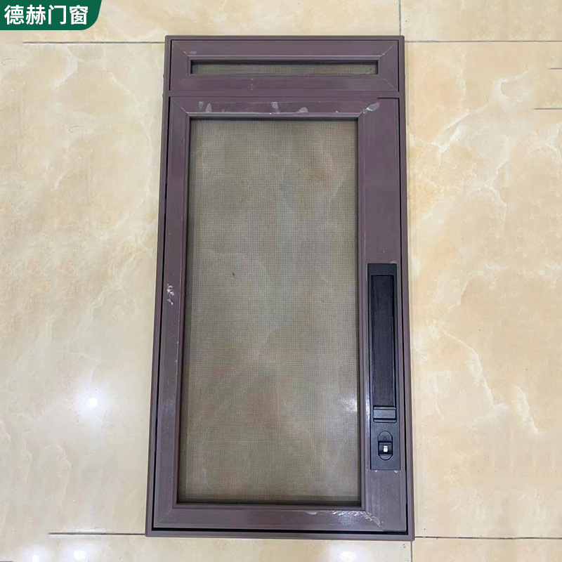 加厚铝材食堂出菜口铝合金上下推拉纱窗 金钢网防蚊纱窗防盗
