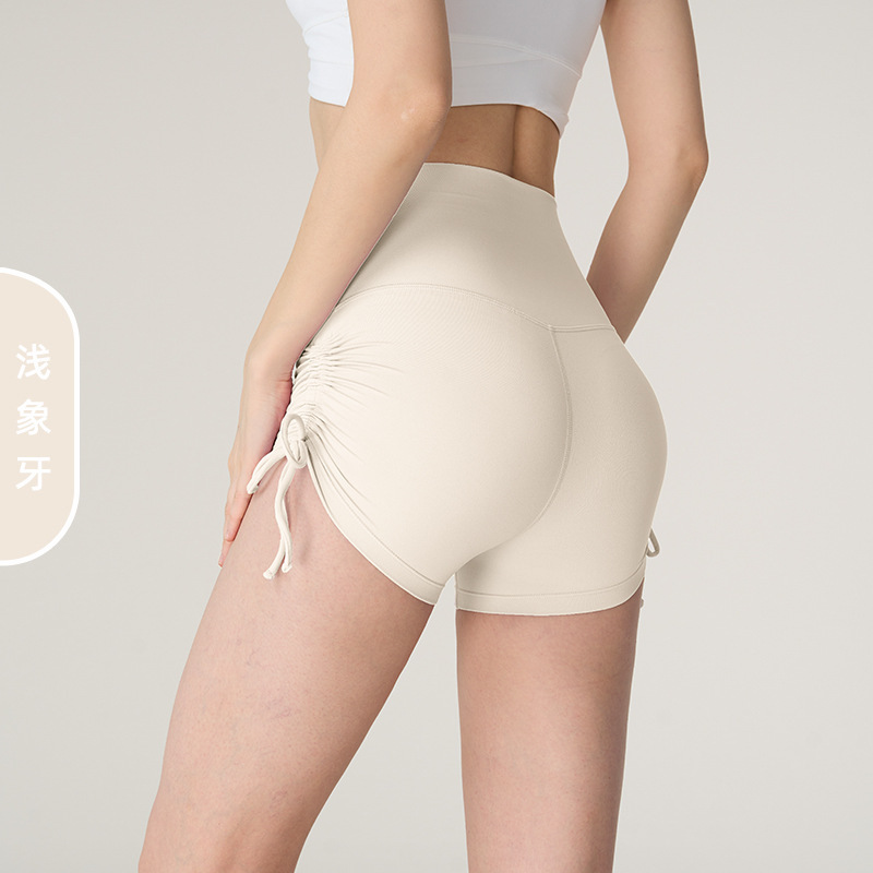 サイズのないライカ裸感ヨガパンツ女性しわ引きフィットネスパンツTスポーツ乗馬蜜桃パンツ|undefined