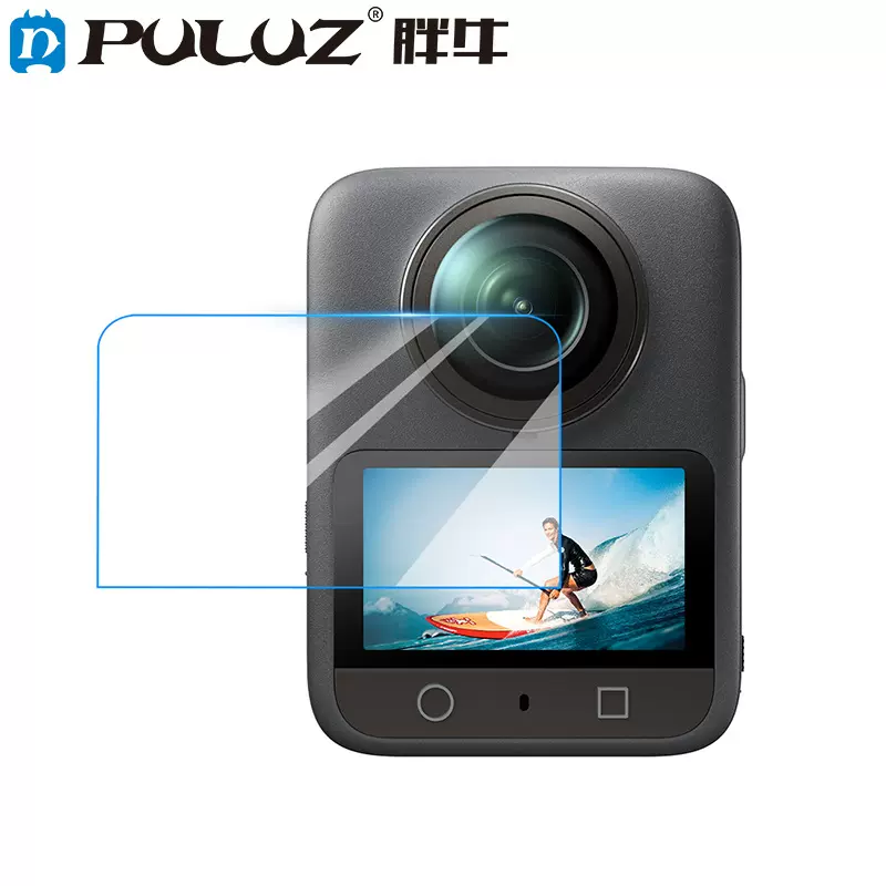PULUZ胖牛适用DJI OSMO360钢化玻璃屏幕膜全景相机高清保护钢化膜