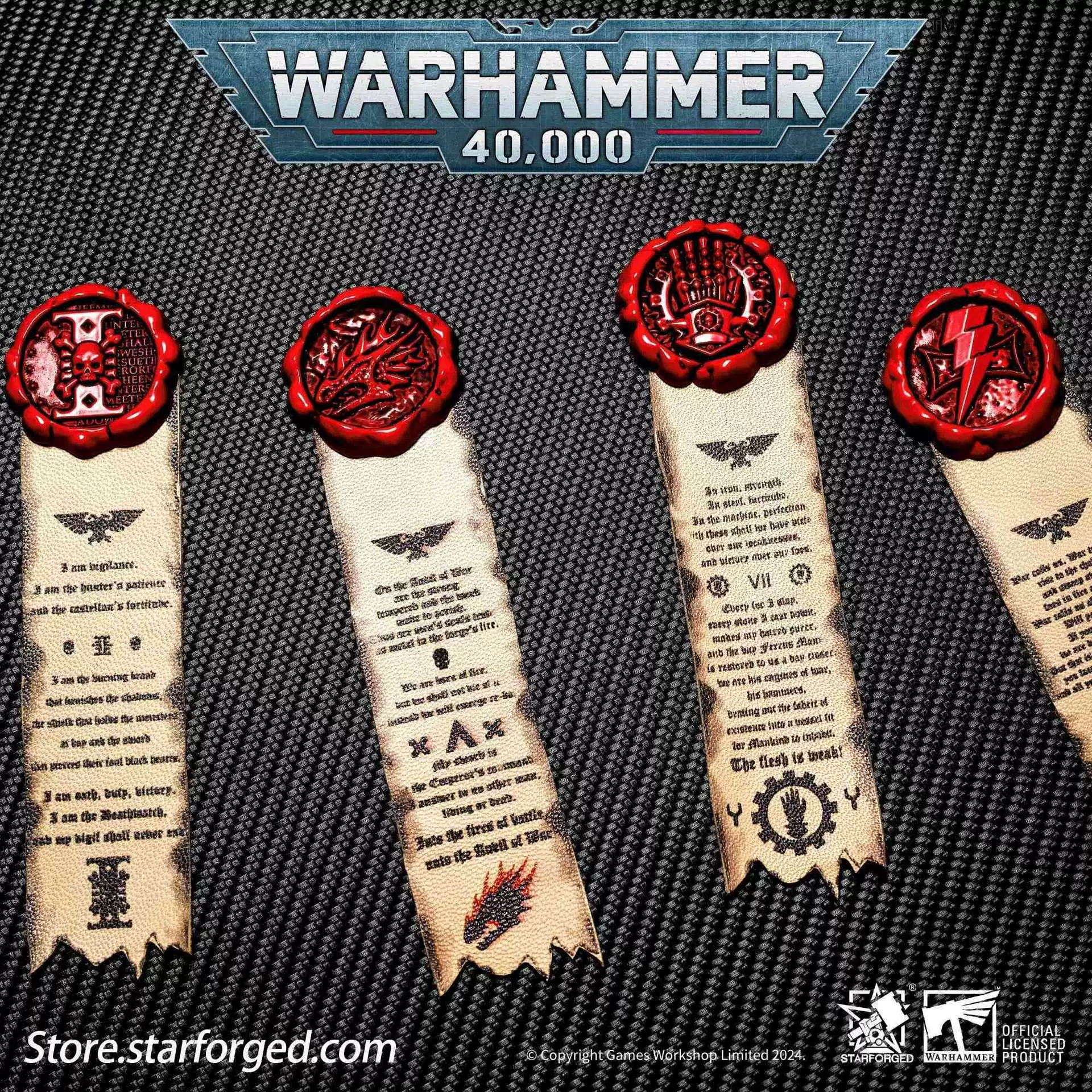 Сет из четырех предметов: Peripheral Salamander White Scar Deathwatch Mark of Purity для Warhammer 40K