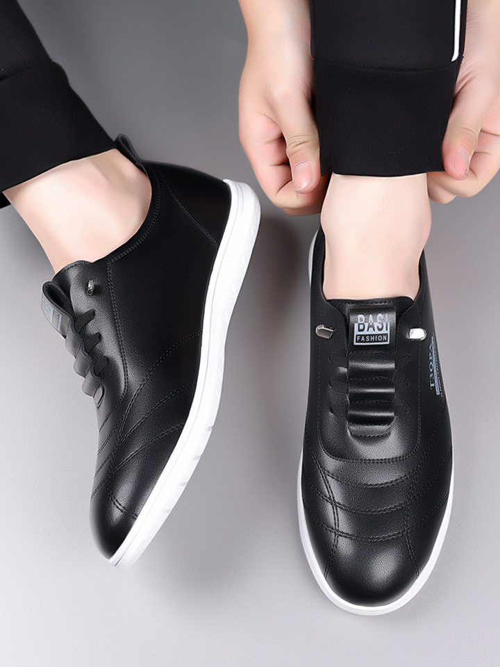 Giày lười nam da mềm đế mềm dạng slip-on phong cách retro, giày da nam thường ngày — Màu trắng 9173, Màu đen 9173, Màu đen cotton chi tiết 29