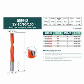 加长型分体钻木工设备专用钻头扩孔模板钻麻花钻线槽打孔深孔刀具