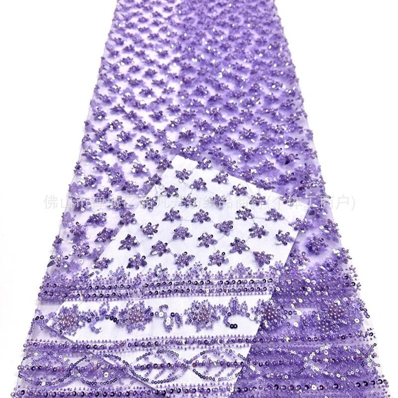 Moda vestido de noche especial bordado tela de perlas de sequilla tela de flor de fabricación directa de ropa de gama alta