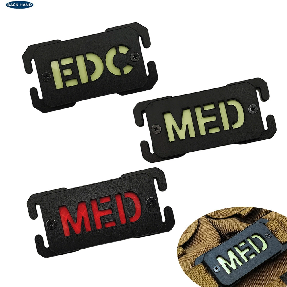 MED EDC светящийся идентификационный знак красный светоотражающие значок molle система застежки рюкзак личность расширенная наклейка