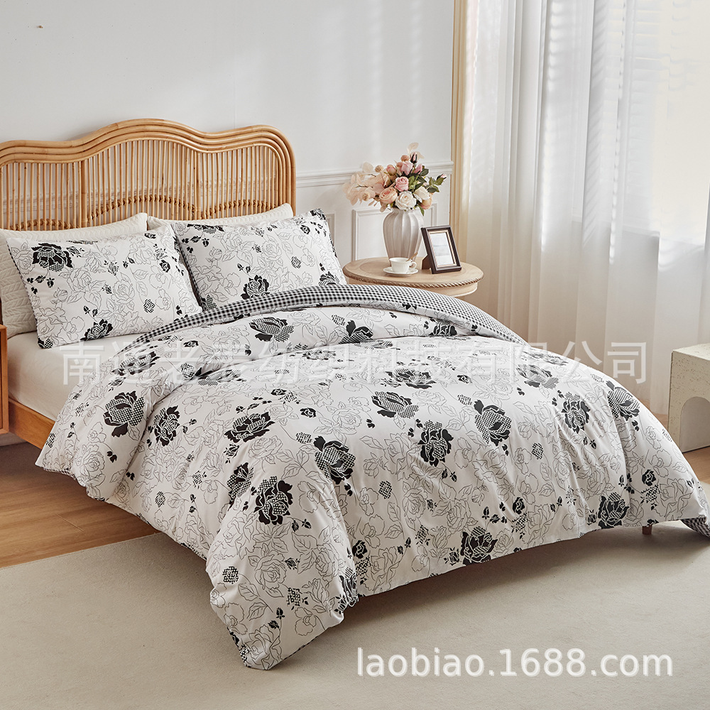 Viejos relojes proveedores transfronterizos de ropa de cama graffiti plantas hojas flores geometría cuadrilátero rayas triángulo kit