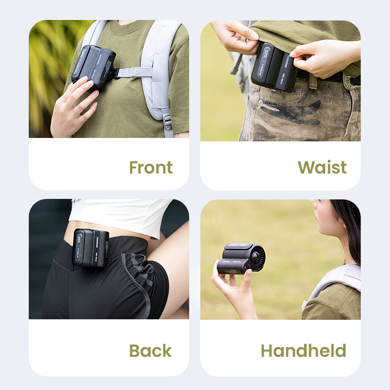 F103 Camping Leaveless for Students Outdoor Handheld Portable Mini Waist Fan_voghion.com