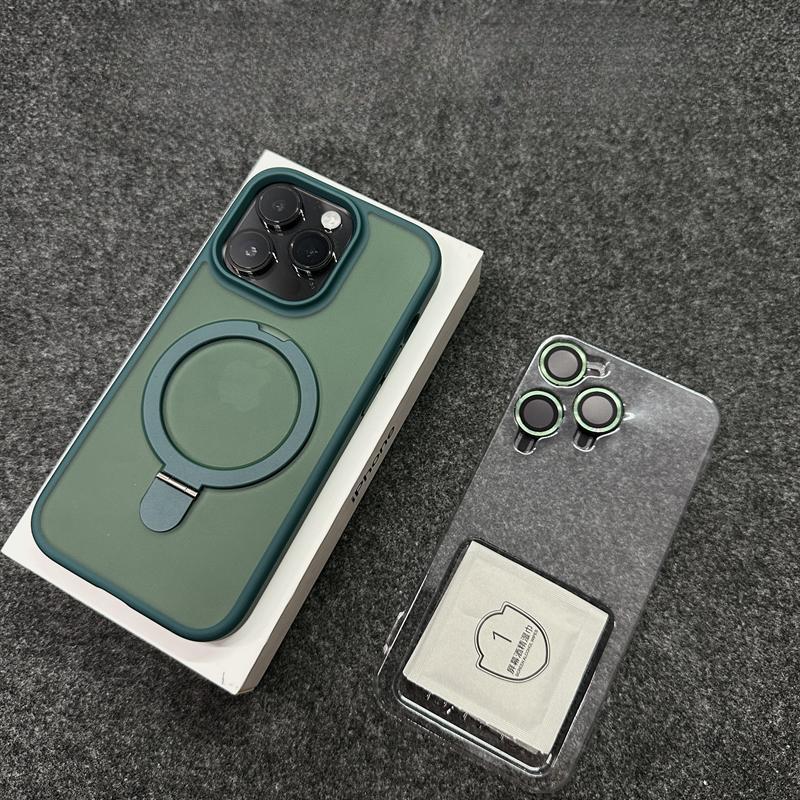 無料のレンズフィルムは、iPhone17promax 携帯電話ケース ホルダー磁気吸引 Apple 15 肌の感触のつや消し支点シェルに適しています。|undefined