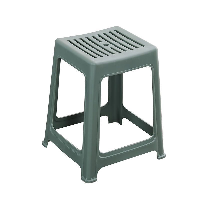 Taburete de plástico, banco para adultos engrosado para el hogar, mesa de comedor de moda, taburete cuadrado pequeño simple, fábrica de taburete alto económico, una pieza al por mayor image 6