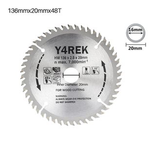 136mm Circular Saw Blade 48 Teeth Carbide Tct Woodworking Tool Saw Blade 136*20*48t Durable and Efficient Cutting