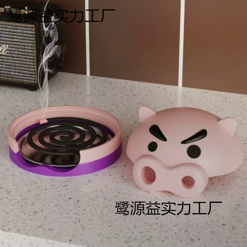 Милый держатель для спирали от комаров Zuiemon для использования в помещении, курильница для спирали от комаров Crayon Shin-chan.