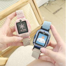 适用华为儿童电话手表表带3S/3Pro卡扣尼龙双色荣耀小K23X超能版