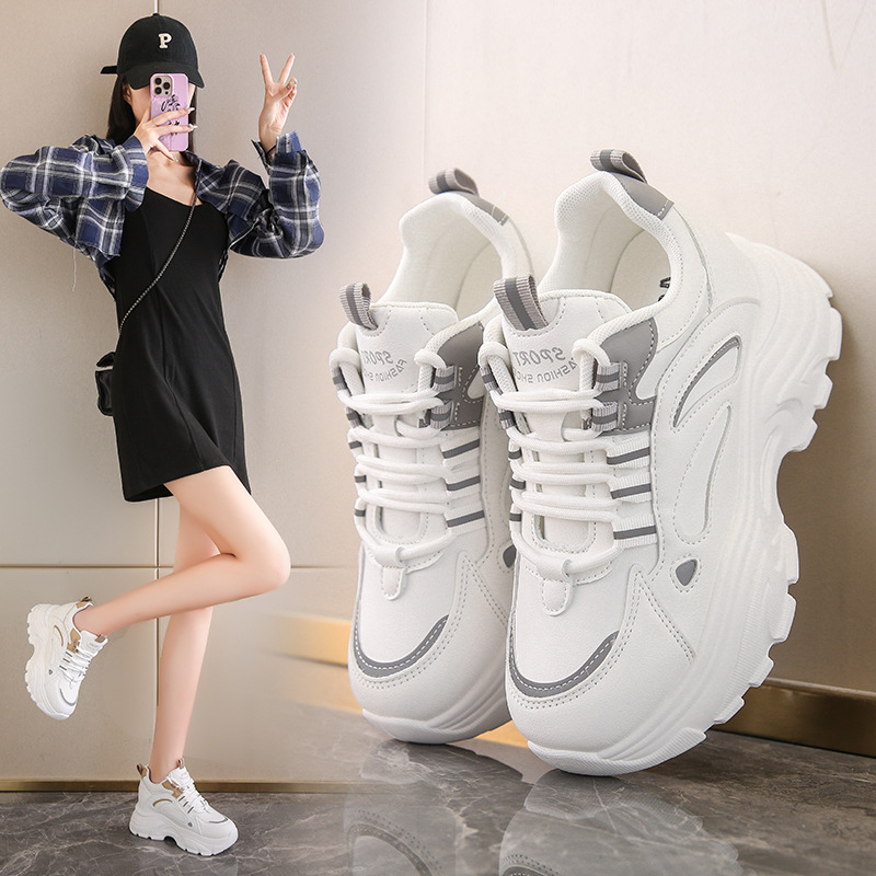 Kadın Spor Ayakkabı Basketbol Ayakkabıları Spor Ayakkabı Kanvas Kemer Desteği Rahat Spor Ayakkabılar_voghion.com