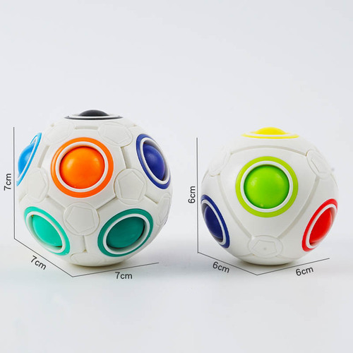 Children's toys puzzle Rubik's cube rainbow ball finger mini football special-shaped Rubik's cube decompression magic ball gift wholesale
