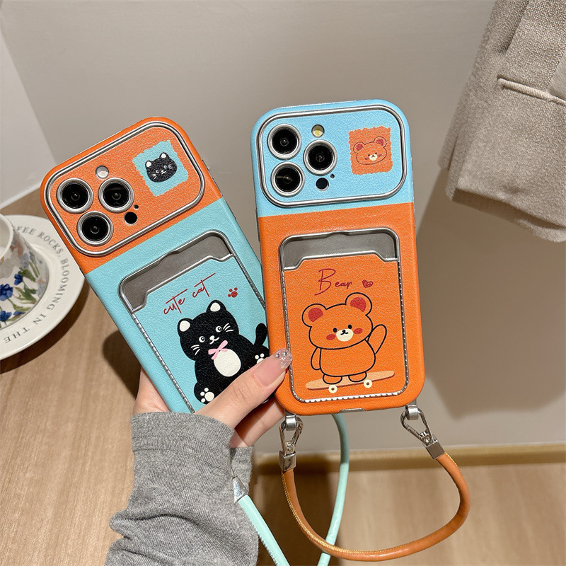 Ventana grande de dibujos animados oso West Highland Apto Apple 15/16 Paquete de tarjetas creativas 14promax lindo 14 femenino 13p
