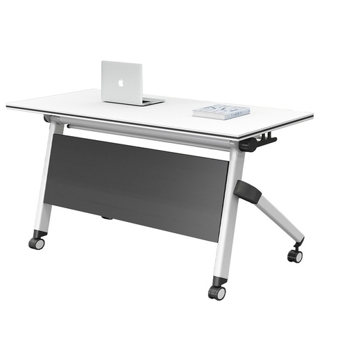 Conference table foldable training table training chair set mobile office desk can be connected long table university classroom desk chair