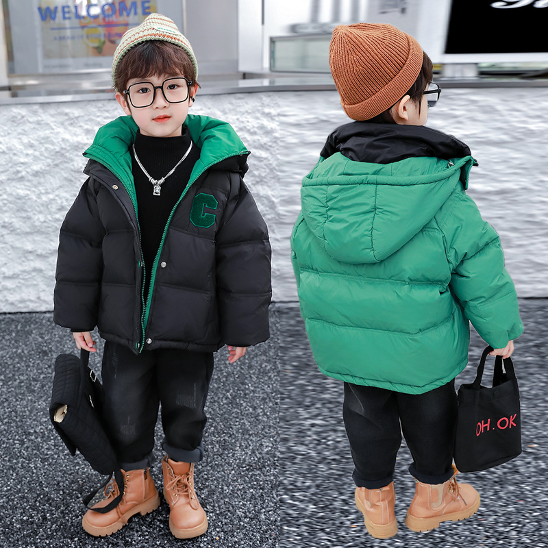 儿童羽绒服男童冬装保暖外套2025新款韩范小童宝宝加厚白鸭绒棉服