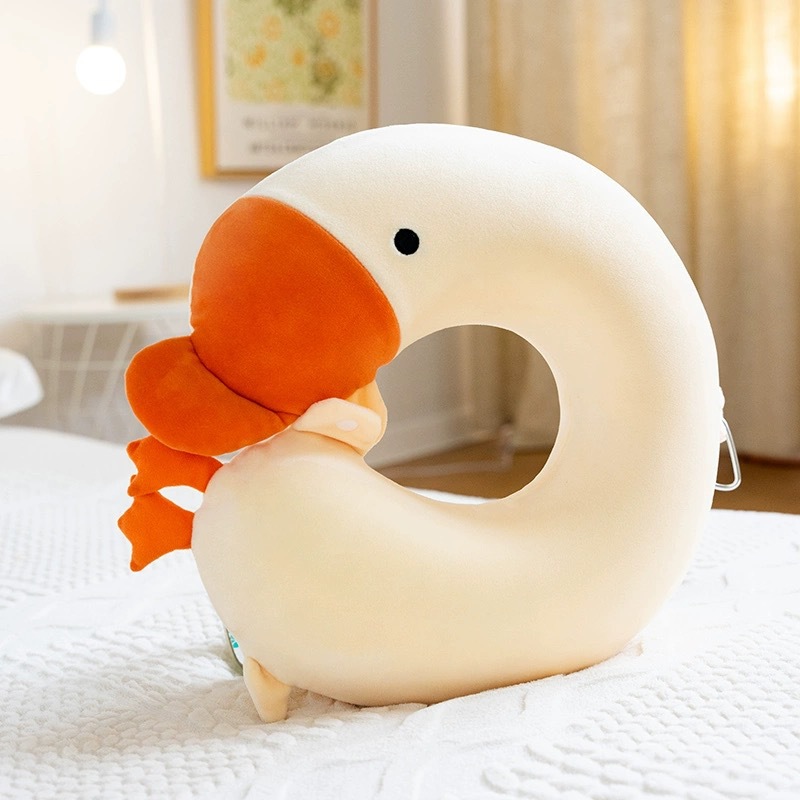 Cartoon U almohada almohada de cuello almohada de columna cervical almohada de avión siesta memoria almohada de cuello almohada de algodón fabricante de regalos portátiles comercio exterior