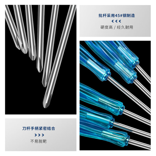 Crystal Mini Screwdriver Small Blue Batch 3.0 2.0 Cross Slotted Glasses Watch Toy Screwdriver Wholesale
