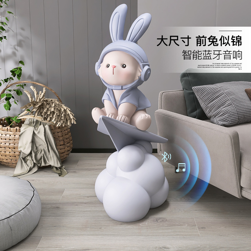 Housewarming Gift Rabbit Large Floor Decoration Home Accessories Living Room TV Cabinet Sofa Welcome Sculpture Moving