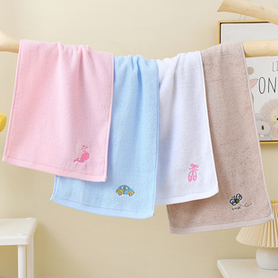 Cotton embroidered children's towel 25*50 kindergarten baby face towel gift promotional items can be embroidered logo