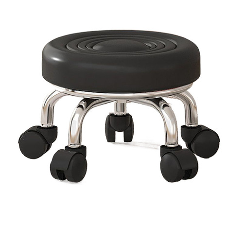 Home seam cleaning stool with wheels, rotating floor cleaning low stool, manicure and pedicure round stool, wheel with kids, children's learning step stool
